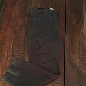 Democracy Charcoal Cargo Pants cropped